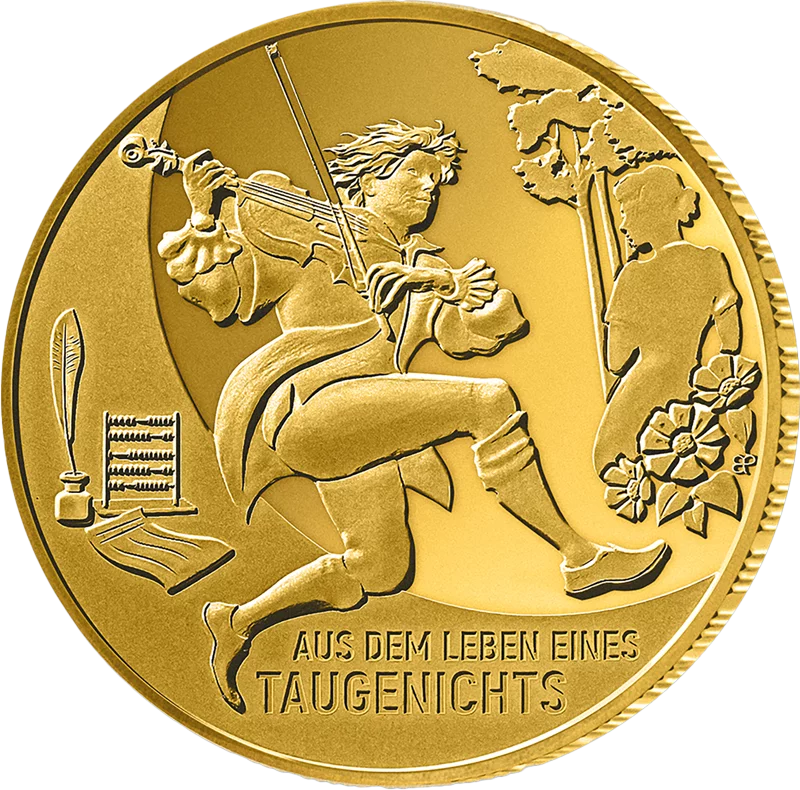 Pièce de 100 euros de la République fédérale d'Allemagne, tirée de la vie d'un bon à rien - Eichendorff 2025, état neuf