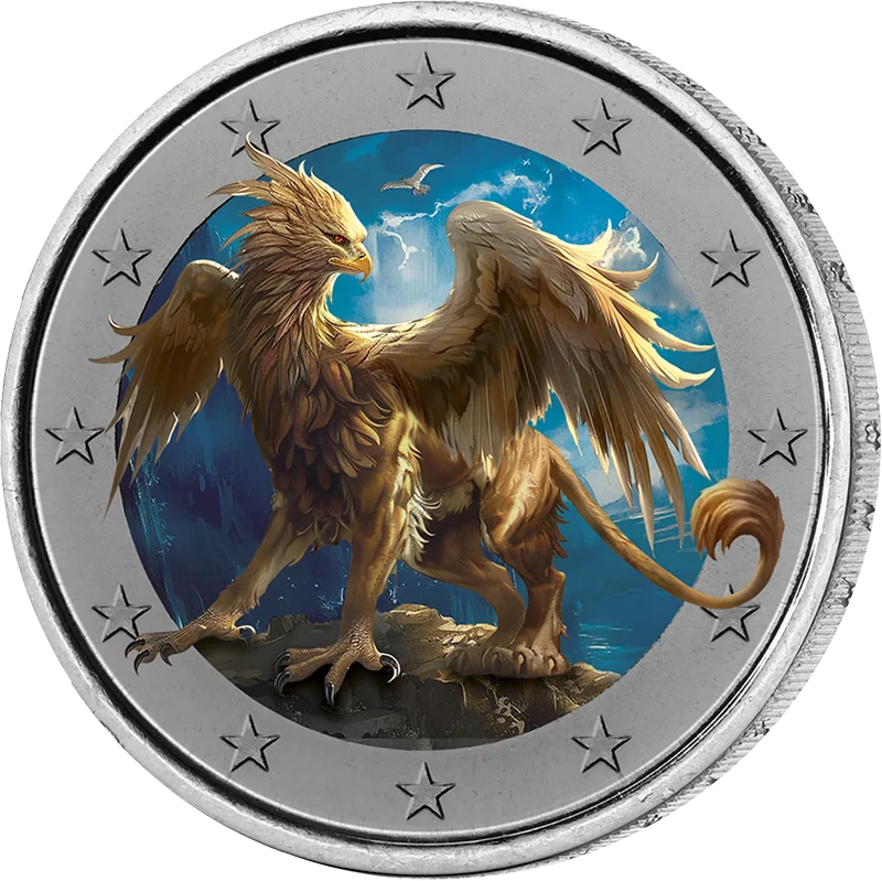 2 Euro Artist Edition Griffon Fantastique Phosphorescent