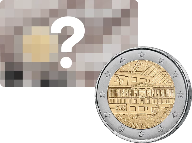 Carte de 2 euros pour le musée du Louvre (France) 2025, à choisir