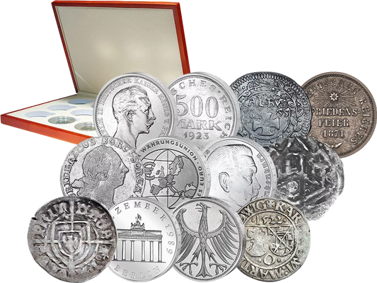 Coffret de pièces « L'histoire allemande sous forme de pièces de monnaie »