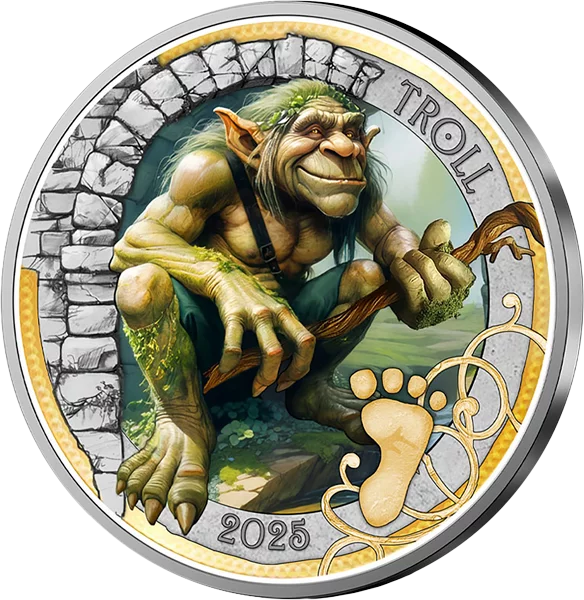 3 euros Autriche Créatures mythiques fantastiques - Le Troll 2025