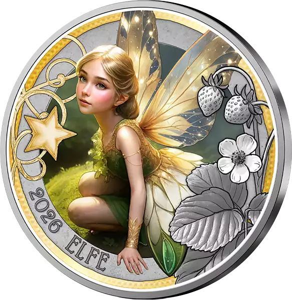 3 euros Autriche Créatures fantastiques et mythiques - L'Elfe 2026
