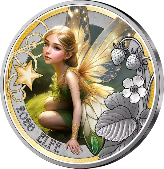 3 euros Autriche Créatures fantastiques et mythiques - L'Elfe 2026