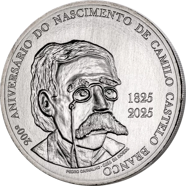 5 euros Portugal 200ème anniversaire Camilo Castelo Branco 2025