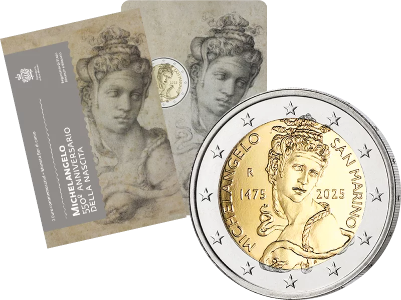 2 euros Saint-Marin 550e anniversaire de Michel-Ange 2025