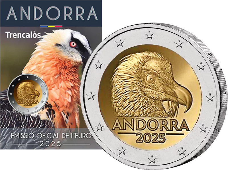 2 euros Andorre Le Gypaète barbu 2025