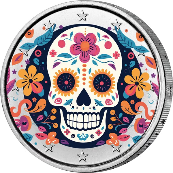 2 euros édition d'artiste Dia de los Muertos