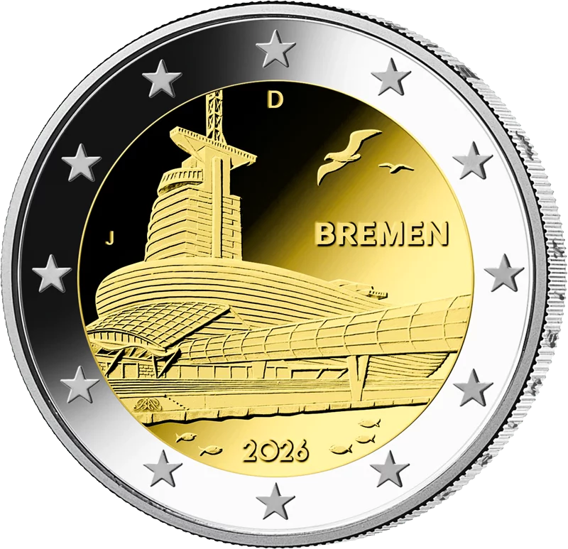 Billet de 2 euros Allemagne Brême - Climate House Bremerhaven 2026, état neuf