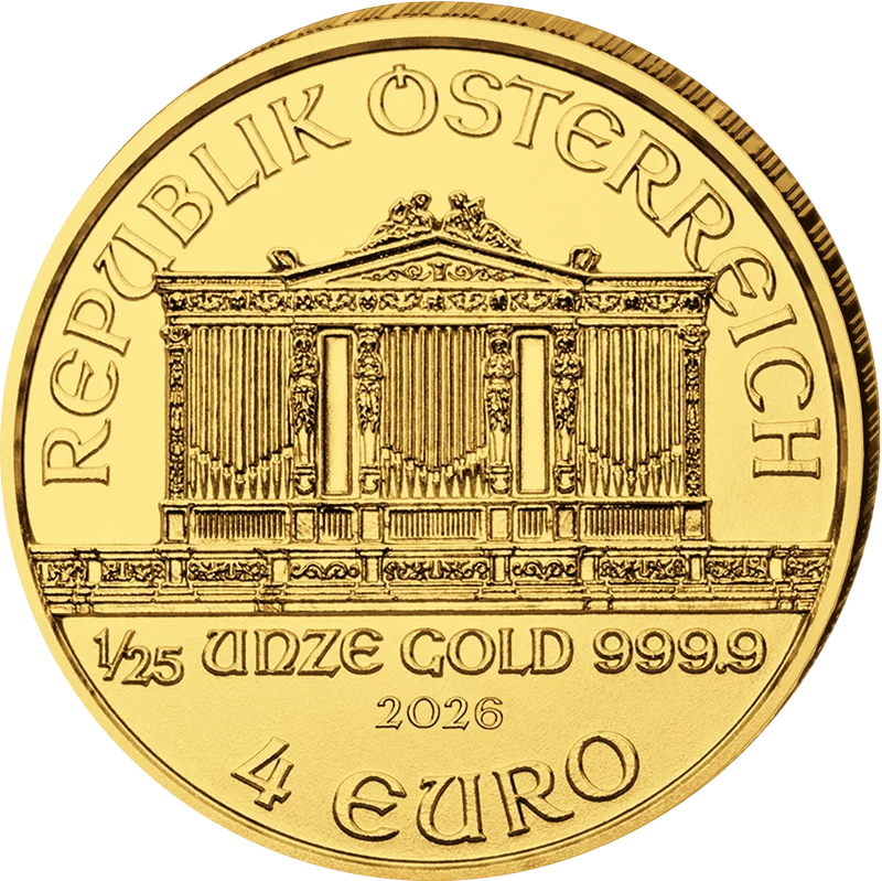 Pièce d'or de 1/25 once, Autriche, Philharmonie de Vienne, 2026