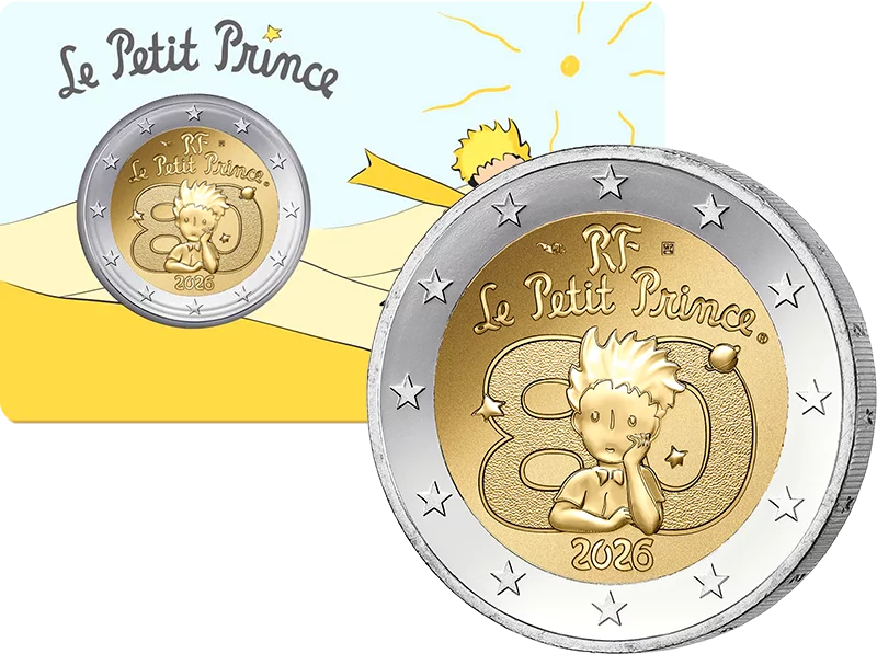 Pièce de 2 euros France 80 ans du Petit Prince - Désert 2026