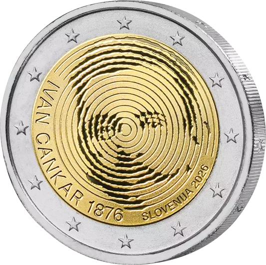 2 euros Slovénie 150ème anniversaire d'Ivan Cankar 2026