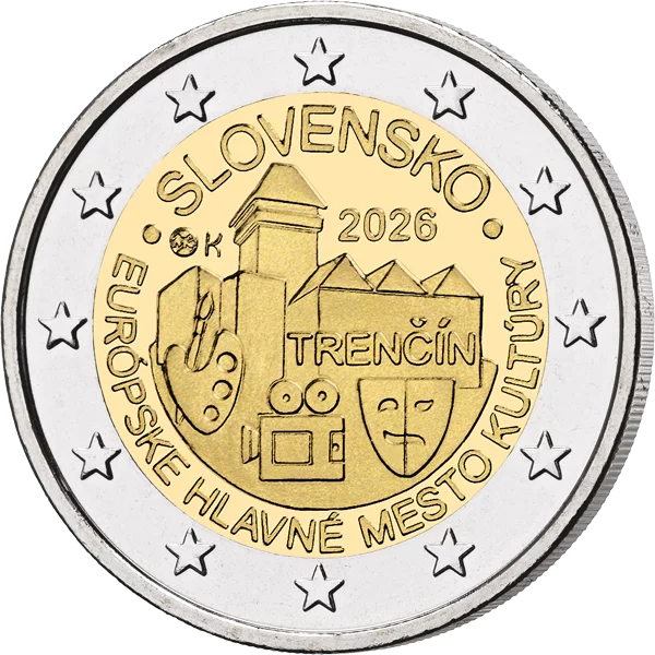 2 euros Slovaquie Trenčín - Capitale européenne de la culture 2026