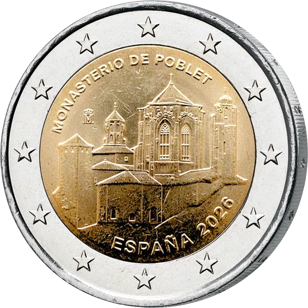 2 euros Espagne UNESCO Monastère de Poblet 2026