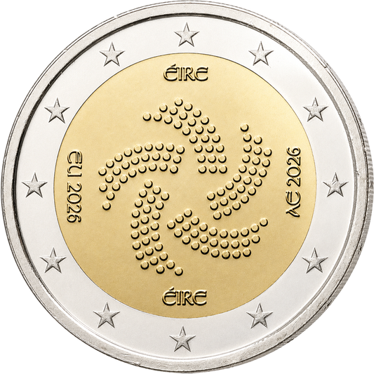 2 euros Irlande Présidence du Conseil de l'UE 2026