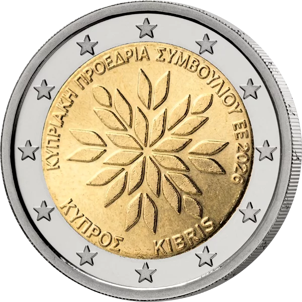 2 euros Chypre Présidence du Conseil de l'UE 2026