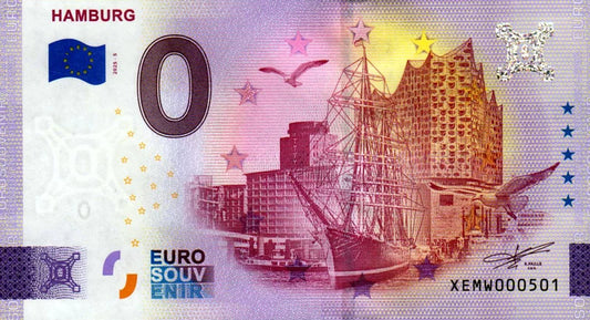 Billet de 0 euro BRD Hambourg - navire-musée Rickmer Rickmers 2025