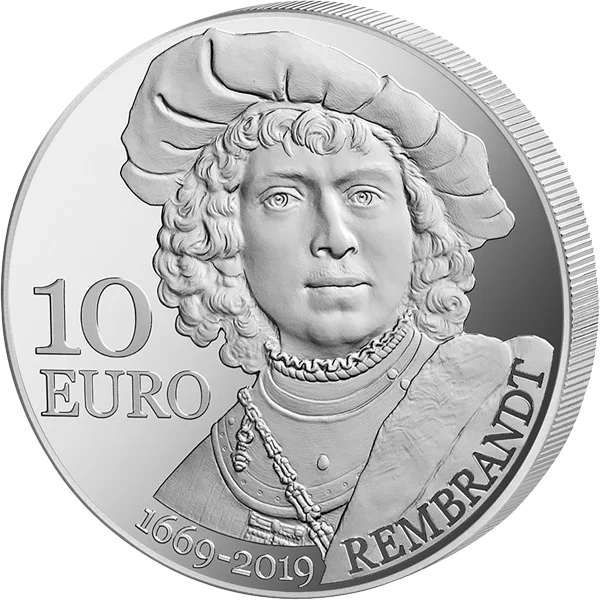 10 euros Saint-Marin 350e anniversaire de la mort de Rembrandt van Rijn 2019
