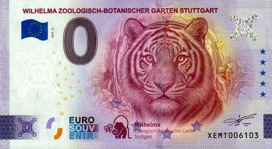 Billet de 0 euro BRD Wilhelma - Jardin zoologique et botanique de Stuttgart 2025
