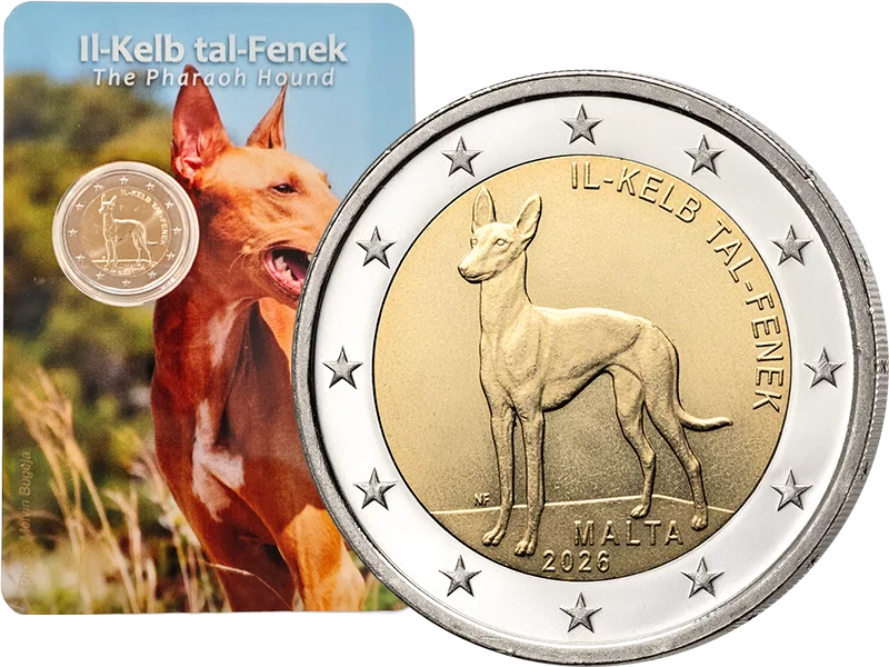 2 euros Espèces indigènes de Malte - Lévrier du Pharaon 2026