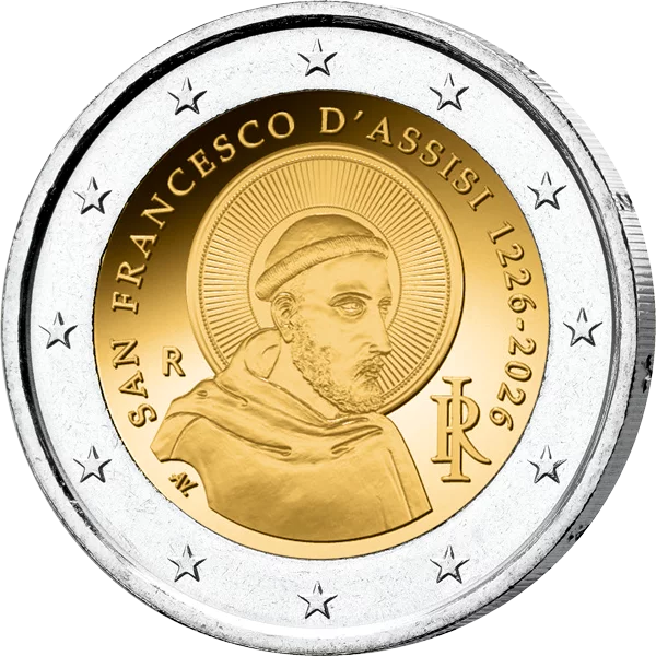 2 euros Italie 800e anniversaire de la mort de François d'Assise 2026