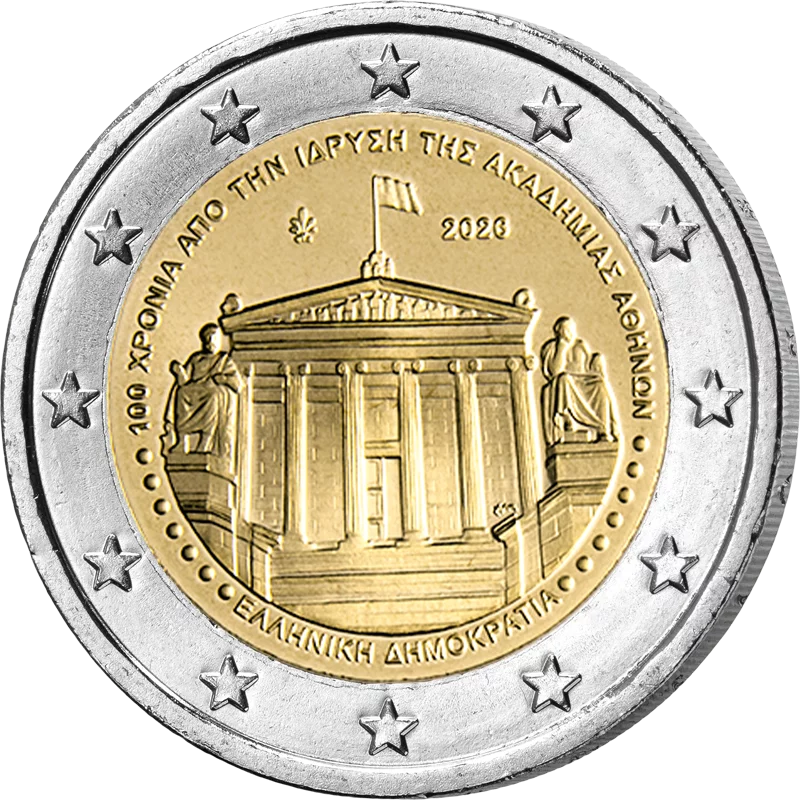 2 euros Grèce 100 ans de l'Académie d'Athènes 2026