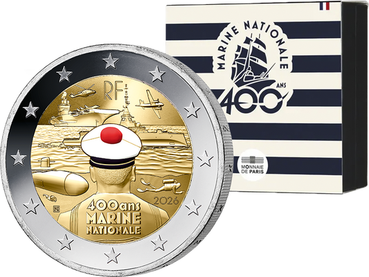 2 euros France La Marine nationale française - 400 ans d'expérience Preuve 2026