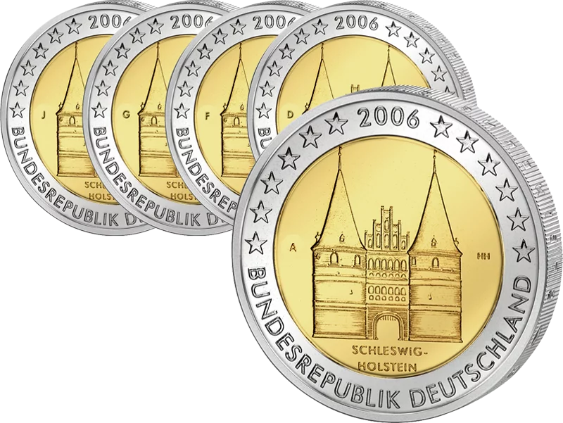 2 euros République fédérale d'Allemagne Schleswig-Holstein Holsten Gate 2006 État neuf (A-J)