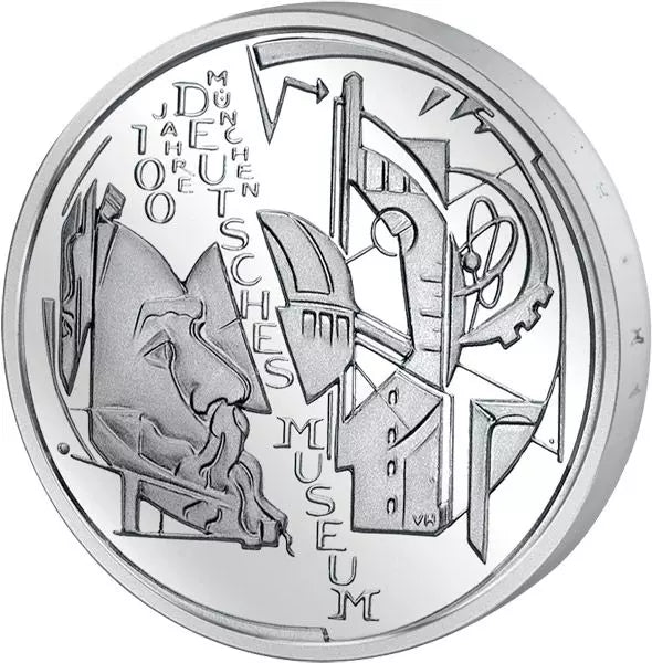 Pièce de 10 euros, République fédérale d'Allemagne, 100 ans du Musée allemand de Munich, 2003, état neuf