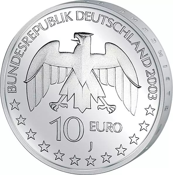 Pièce de 10 euros République fédérale d'Allemagne 200e anniversaire de Justus Liebig 2003 État neuf (J)