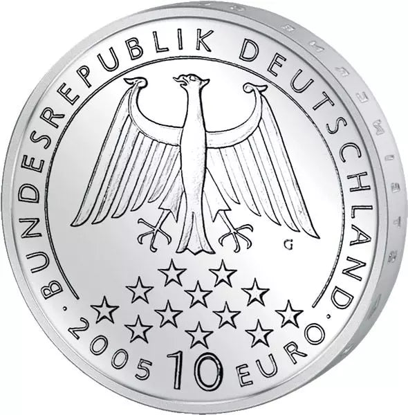 Pièce de 10 euros, République fédérale d'Allemagne, 200e anniversaire de la mort de Friedrich von Schiller, 2005, état neuf