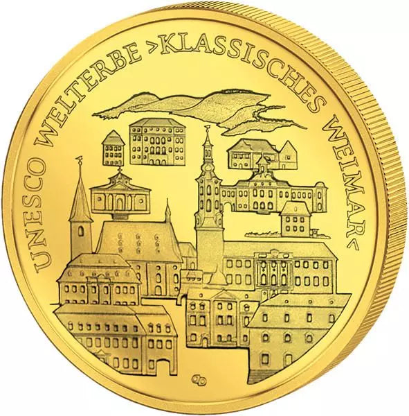 Pièce de 100 euros, République fédérale d'Allemagne, site du patrimoine mondial de l'UNESCO, Weimar classique, 2006, état neuf