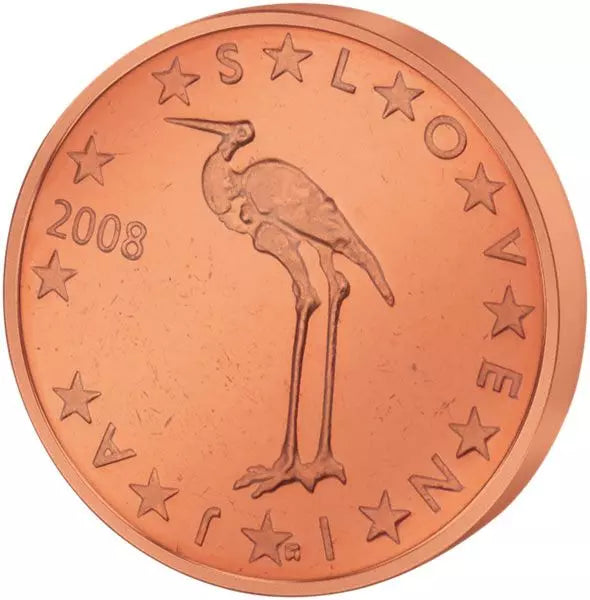 Ensemble de pièces de monnaie slovènes en euros