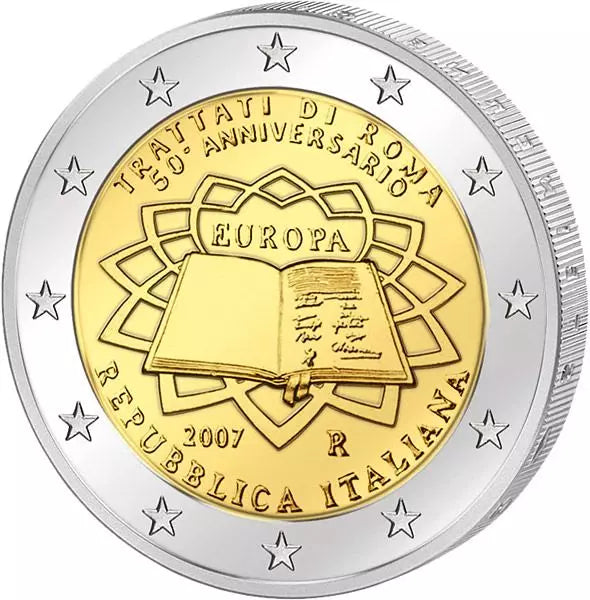 2 Traités romains en euros, édition conjointe, état neuf, Italie