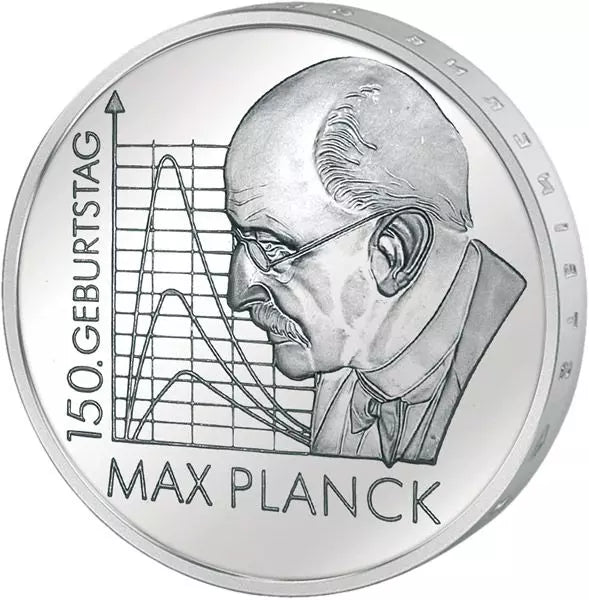 Pièce de 10 euros, République fédérale d'Allemagne, 150e anniversaire de Max Planck, 2008, état neuf
