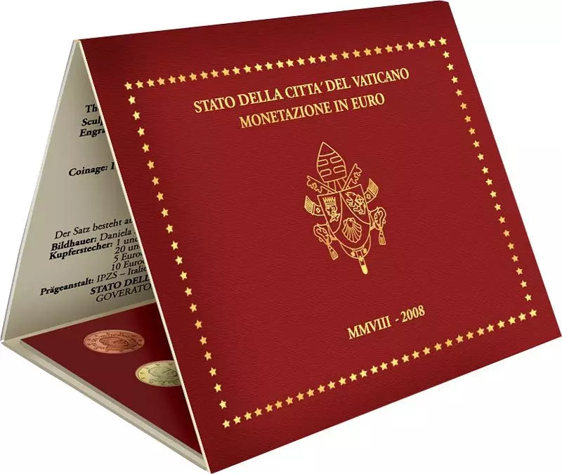 Coffret de pièces en euros du Vatican, édition premier jour 2008