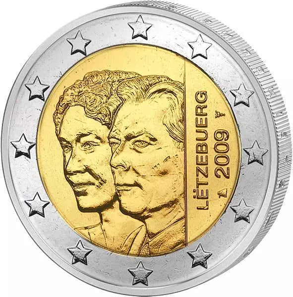2 euros Luxembourg 90e anniversaire de l'accession au trône de la grande-duchesse Charlotte 2009