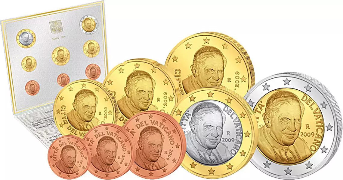Coffret de pièces en euros du Vatican, édition premier jour 2009