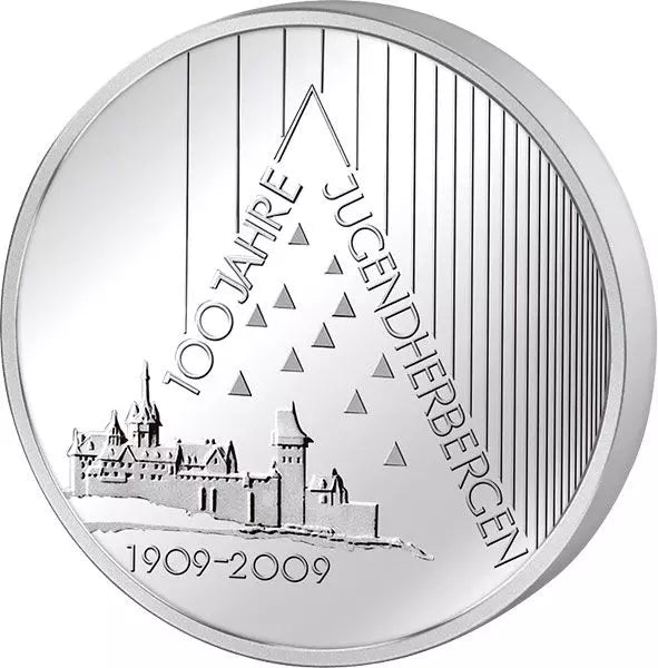 Disque de 10 euros RFA 100 ans d'auberges de jeunesse 2009 Polished