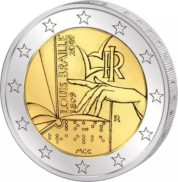 2 Euro Italie Louis Braille 2009