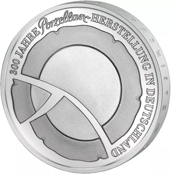 Pièce de 10 euros, République fédérale d'Allemagne, 300 ans de production de porcelaine, 2010, état neuf.