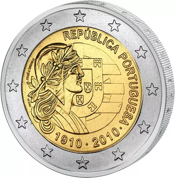 2 euros Portugal 100 ans de la République portugaise 2010