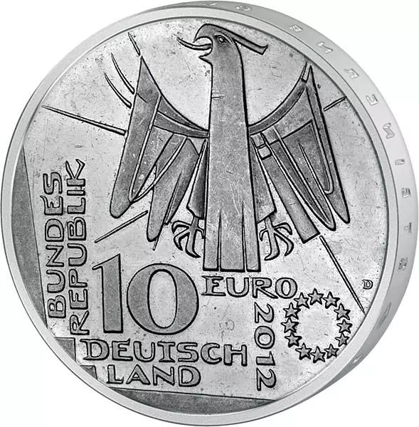 10 euros République fédérale d'Allemagne 100 ans de la Bibliothèque nationale allemande 2012 Épreuve