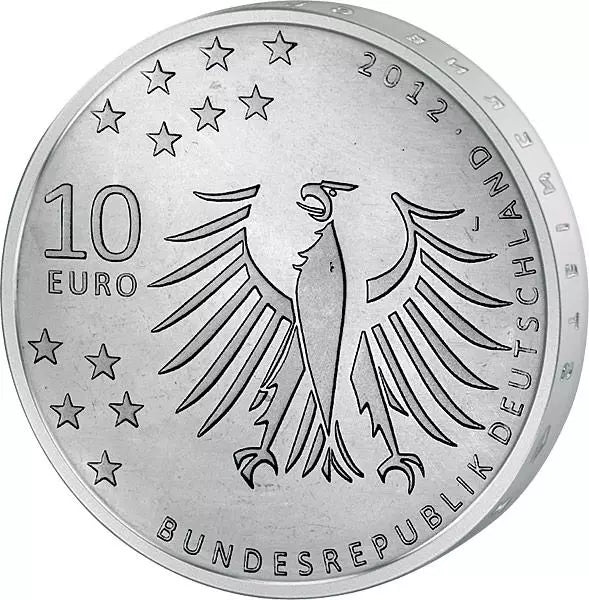 Pièce de 10 euros, République fédérale d'Allemagne, 150e anniversaire de Gerhart Hauptmann, 2012, état neuf