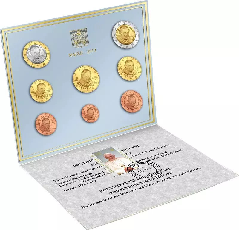 Coffret de pièces en euros du Vatican, édition premier jour 2012