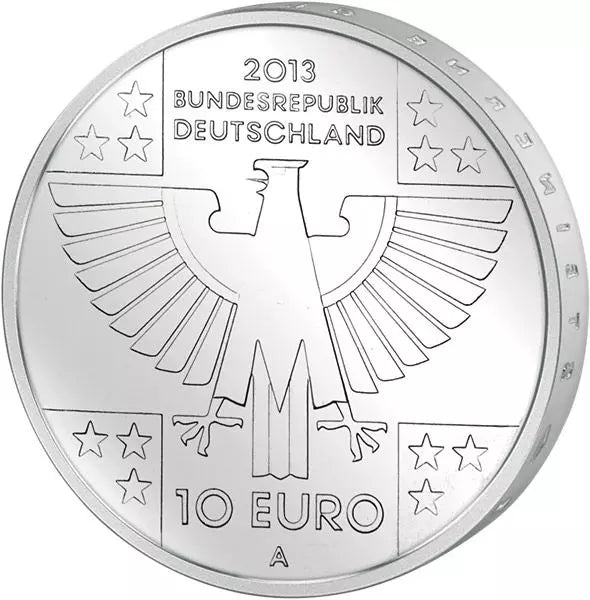 Pièce de 10 euros, République fédérale d'Allemagne, 150e anniversaire de la Croix-Rouge, 2013, état neuf