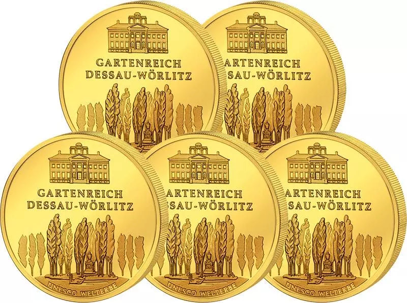 100 euros République fédérale d'Allemagne Site du patrimoine mondial de l'UNESCO Royaume-Uni de Dessau-Wörlitz 2013 État neuf (A-J)