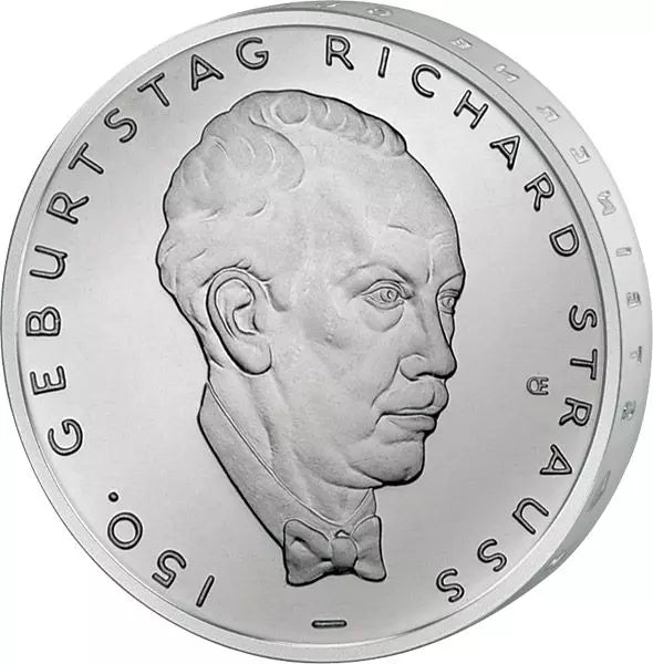 Pièce commémorative de 10 euros, République fédérale d'Allemagne, 150e anniversaire de Richard Strauss, 2014, qualité Fleur de Coin