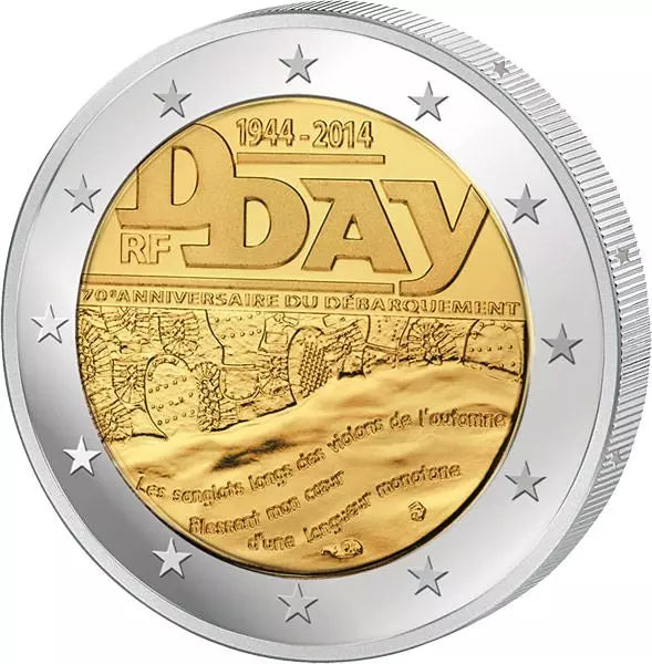 2 euros France 70e anniversaire du Débarquement 2014