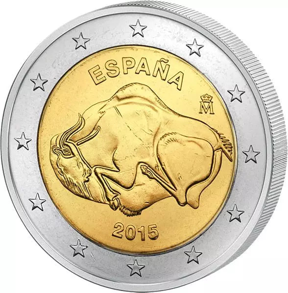 2 euros Espagne Grotte d'Altamira 2015