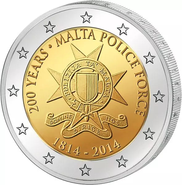 2 euros Malte 200 ans de la police maltaise 2014